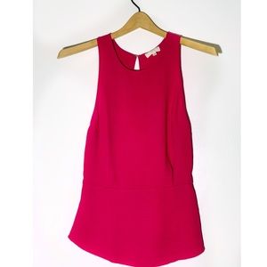 ARITZIA WILFRED Peplum Open-back Blouse - Hot Pink
